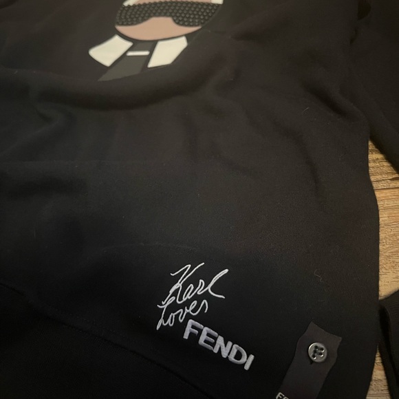 Fendi Studded Karlito Sweatshirt SIZE 56 - Picture 4 of 7